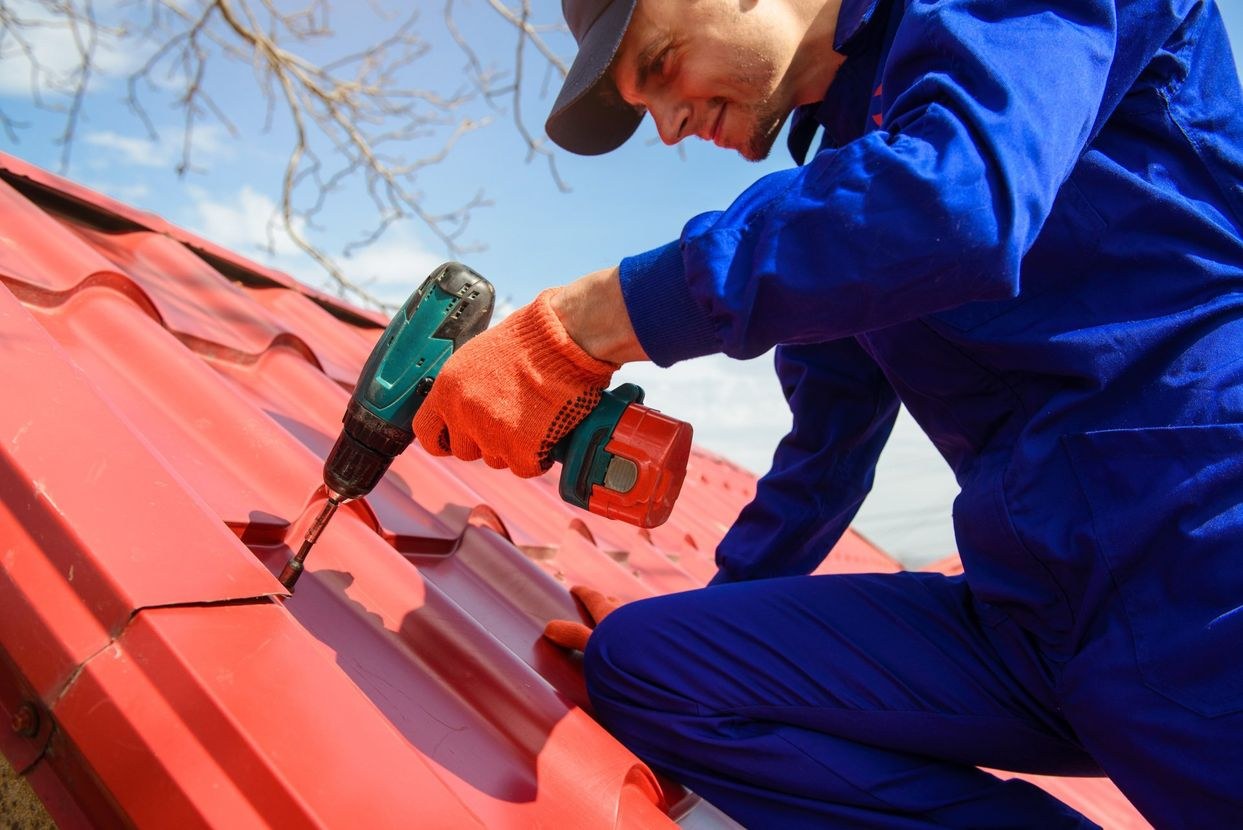 Detail of a roof repair